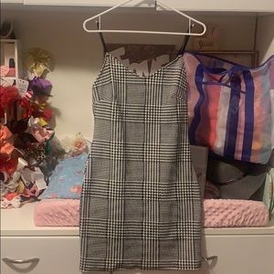 Black and white strip dress